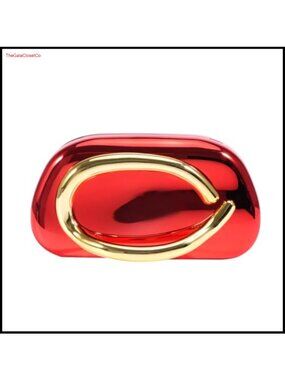 Acrylic Evening Clutch with Metal Handlebars Removable Chain Women's Handbag